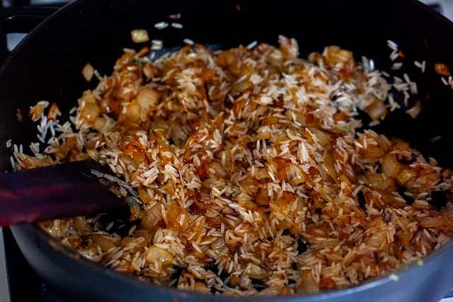chicken rice with buttered onions-6